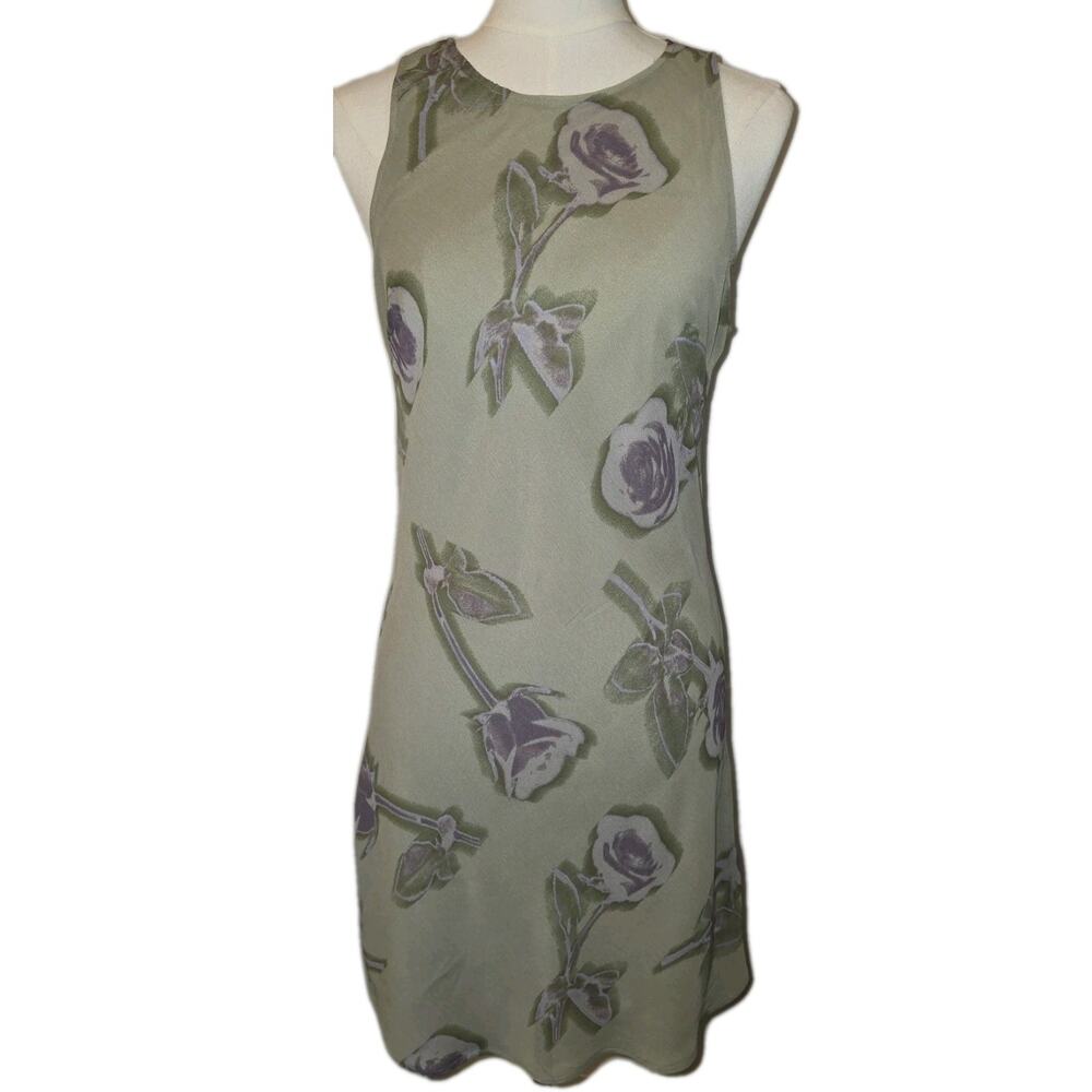NWT S Green Floral Sleeveless Lined Dress by Wild Fable MSRP $25